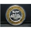 Image 1 : Silver Casino Token Flaming Las Vegas