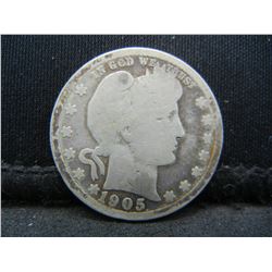 1905-S United States Barber Silver Quarter