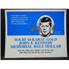 Image 1 : Solid 14 Karat Gold John F Kennedy Commemorative Half Dollar