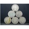 Image 1 : (6) Barber Half Dollars