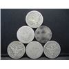 Image 2 : (6) Barber Half Dollars