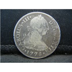 1778 Mexico Silver 2 Reale
