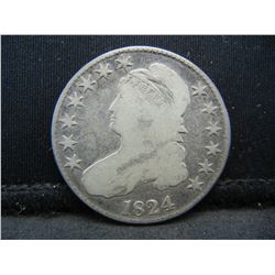 1824 United States Capped Bust Silver Half Dollar