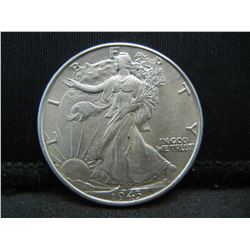 1943 United States Walking Liberty Silver Half Dollar