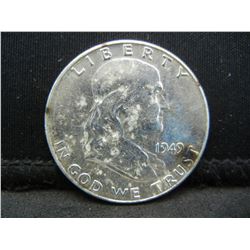 1949 United States Franklin Silver Half Dollar