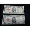 Image 1 : 2 - Series 1928 C United States $5.00 Red Seal Notes