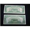Image 5 : 2 - Series 1928 C United States $5.00 Red Seal Notes