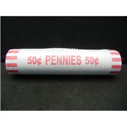 Paper Wrapped Roll of United States Mixed Lincoln Wheat Penny Cents