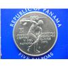 Image 2 : 1970 Silver Five Balboas Republic of Panama Commemorative Coin