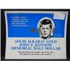 Image 1 : Solid 14 Karat Gold John F Kennedy Commemorative Half Dollar