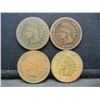 Image 1 : (4) 1884 Indian Cents