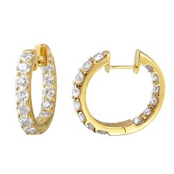 2.99 CTW Diamond Earrings 14K Yellow Gold - REF-244Y2X