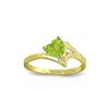 Image 1 : Genuine 0.60 ctw Peridot Ring 14KT Yellow Gold - REF-35P9H