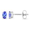 Image 2 : 0.50 ctw Tanzanite Earrings 14K White Gold - REF-11K6T