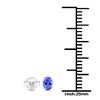 Image 3 : 0.40 ctw Tanzanite Earrings 14K White Gold - REF-9F6W