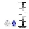 Image 3 : 0.66 ctw Tanzanite Earrings 14K White Gold - REF-15R4K