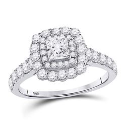 Diamond Solitaire Bridal Wedding Engagement Ring 1-1/5 Cttw 14kt White Gold