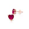 Image 1 : Genuine 2.9 ctw Ruby Earrings 14KT Rose Gold - REF-27W6Y