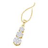Image 1 : Diamond Triple Flower Cluster Pendant 3/4 Cttw 14kt Yellow Gold