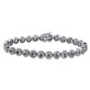 Image 1 : 2.48 CTW Ruby & Diamond Bracelet 14K White Gold - REF-183H9M