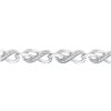 Image 1 : Diamond Infinity Link Bracelet 1/5 Cttw 10kt White Gold