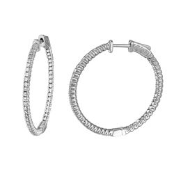 0.96 CTW Diamond Earrings 14K White Gold - REF-122Y6X