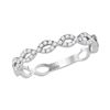 Image 1 : Diamond Twist Stackable Band Ring 1/5 Cttw 10kt White Gold