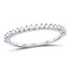 Image 1 : Diamond Stackable Band Ring 1/4 Cttw 10kt White Gold