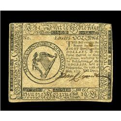Continental Currency May 10, 1775 $8 About New. A very Continental Currency May 10, 1775 $8 About Ne