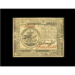 Continental Currency November 29, 1775 $5 Very Choice N Continental Currency November 29, 1775 $5 Ve