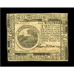 Continental Currency November 29, 1775 $6 About New. A Continental Currency November 29, 1775 $6 Abo