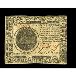 Continental Currency November 29, 1775 $7 Choice New. A Continental Currency November 29, 1775 $7 Ch