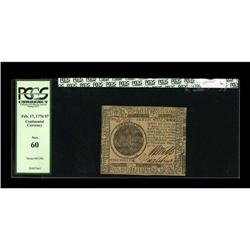 Continental Currency February 17, 1776 $7 PCGS New 60. Continental Currency February 17, 1776 $7 PCG