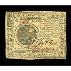 Continental Currency February 17, 1776 $7 Choice About Continental Currency February 17, 1776 $7 Cho