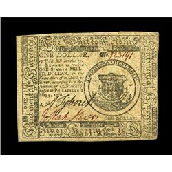 Continental Currency May 9, 1776 $1 About New. One corn Continental Currency May 9, 1776 $1 About Ne