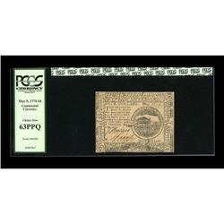 Continental Currency May 9, 1776 $4 PCGS Choice New 63P Continental Currency May 9, 1776 $4 PCGS Cho