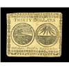 Image 2 : Continental Currency July 22, 1776 $30 Choice Very Fine Continental Currency July 22, 1776 $30 Choic