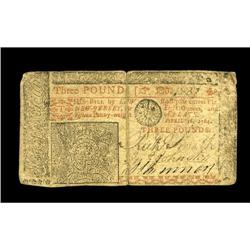 New Jersey April 16, 1764 L3 Very Fine. A rare note in New Jersey April 16, 1764 L3 Very Fine.