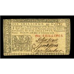 New Jersey February 20, 1776 6s Choice New. Unpriced ab New Jersey February 20, 1776 6s Choice New.