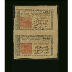 New Jersey March 25, 1776 3s and 6s Vertical Pair About New Jersey March 25, 1776 3s and 6s Vertical