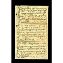 North Carolina December, 1771 Strip of Three Very Choic North Carolina December, 1771 Strip of Three