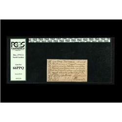 North Carolina December, 1771 L1 PCGS Gem New 66PPQ. Th North Carolina December, 1771 L1 PCGS Gem Ne