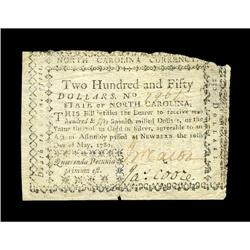 North Carolina May 10, 1780 $250 Fine. Very Fine in man North Carolina May 10, 1780 $250 Fine.