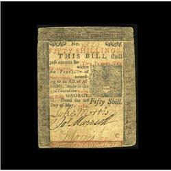 Pennsylvania May 1, 1760 50s Very Fine. Highly attracti Pennsylvania May 1, 1760 50s Very Fine.