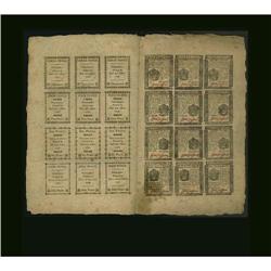Pennsylvania April 25, 1776 Uncut Double Sheet of Twent Pennsylvania April 25, 1776 Uncut Double She