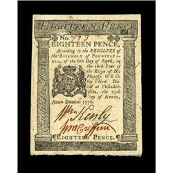 Pennsylvania April 25, 1776 18d Choice About New. There Pennsylvania April 25, 1776 18d Choice About