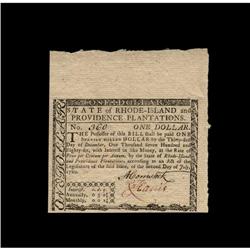 Rhode Island July 2, 1780 $1 Superb Gem New. The first Rhode Island July 2, 1780 $1 Superb Gem New.