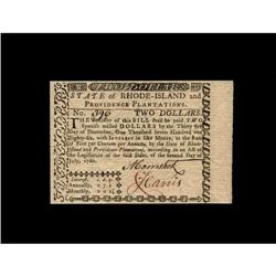 Rhode Island July 2, 1780 $2 Gem New. A flawless exampl Rhode Island July 2, 1780 $2 Gem New.