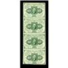 Image 1 : Fr. 1242 10¢ First Issue Vertical Strip of Four Extreme Fr. 1242 10¢ First Issue Vertical Strip of F