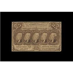 Fr. 1281 Milton 1R25.4e 25¢ First Issue Inverted Back F Fr. 1281 Milton 1R25.4e 25¢ First Issue Inve